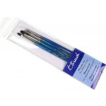 Sada 4 ks přírodních štětců s krátkou rukojetí Simply-T Academy č.7 – Zboží Dáma