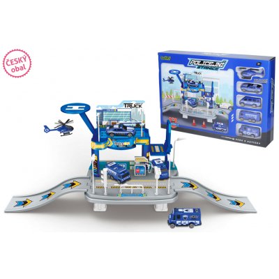 Wiky Vehicles Garáž Policejní stanice s pumpou set 65 cm - český obal – Sleviste.cz