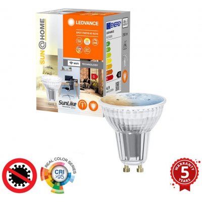 Ledvance SUN@Home LED světelný zdroj Smart+WIFI, 4,9 W, 268 lm, teplá studená bílá, GU10 SUN HOME SMART+ PAR16 50 TW GU10 – Hledejceny.cz