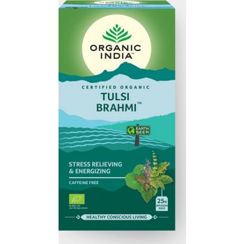 Organic India Čaj Tulsi Brahmi Gotu Kola porcovaný 25 ks 43.5 g