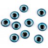 Krejčovská panna Skleněné oči k nalepení Ø10 a 12 mm - (12 mm) modrá (10 ks)