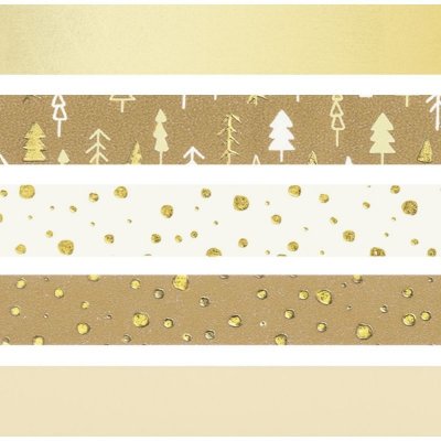 Heyda Samolepicí sada mini hnědo zlatá 5 ks – Zboží Dáma