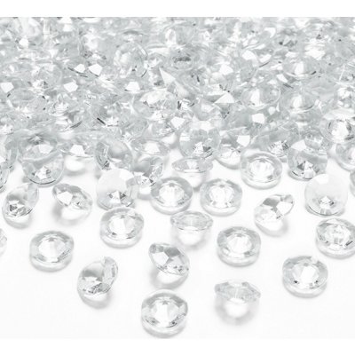 Konfetky diamantové transparentní 100ks 12mm – Zboží Mobilmania
