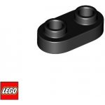 LEGO® 35480 Podložka 1x2 upravená, zaoblené rohy, 2x díra Černá – Hledejceny.cz