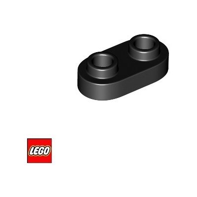 LEGO® 35480 Podložka 1x2 upravená, zaoblené rohy, 2x díra Černá – Hledejceny.cz