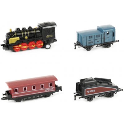 Vlak kovový mini historický set mašinka + 3 vagónky zpětný nátah 4 druhy na kartě – Zboží Dáma Vlak kovový mini historický set mašinka + 3 vagónky zpětný nátah 4 druhy na kartě – Zboží Dáma