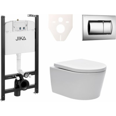 Závěsný WC set Jika do lehkých stěn / předstěnová montáž + WC SAT Brevis SIKOJSW2 – Sleviste.cz