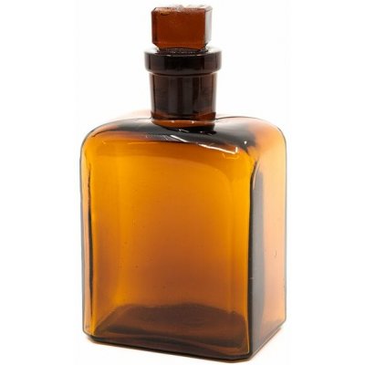 Láhev skleněná hranatá s broušeným úzkým hrdlem 150ml HNĚDÁ 820294u-150 – Hledejceny.cz