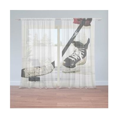 Sablio Záclony Lední hokej: 2ks 150x250cm – Hledejceny.cz