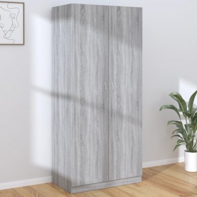 zahrada-XL Šatní skříň šedá sonoma 90 x 52 x 200 cm kompozitní dřevo – Zboží Mobilmania
