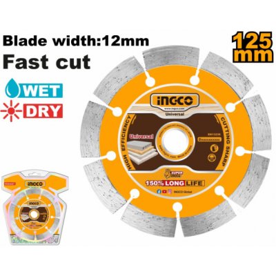 Ingco Kotouč řezný diamantový 125 x 1 mm DMD011251 – Zboží Dáma