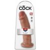 Dilda King Cock 10 velký přísavkový dildo 25 cm tmavá přírodní