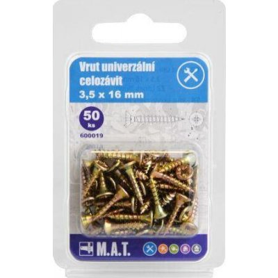 M.A.T. GROUP vrut un.celozávit 3,5x 16mm ZZ (50ks) – Hledejceny.cz
