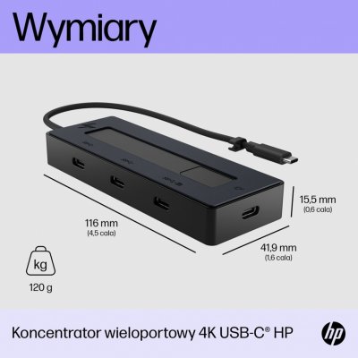 HP 4K USB-C Multiport Hub 6G842AA – Zboží Mobilmania