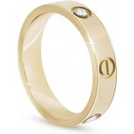 Biju Pozlacený Prstýnek z chirurgické oceli 4000447 – Zboží Dáma