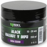 Karel Nikl Black halibut pelety v dipu 250g 15+20mm Giga Squid