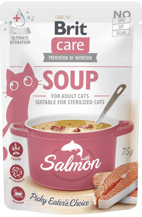 Brit Care Cat Soup with Salmon 75 g