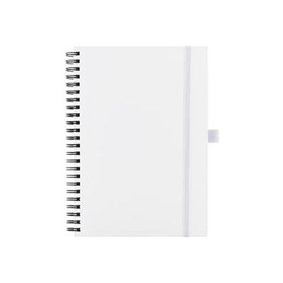 Notes koženkový SIMPLY A5 linkovaný bílá/černá spirála
