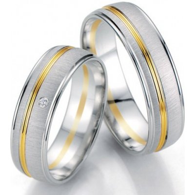 Breuning zlaté snubní prsteny BR48 07057BI BR48 07058BI