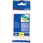 Brother TZe-555, modrá / bílá 24mm – Hledejceny.cz