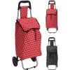 Nákupní taška a košík Nákupní taška na kolečkách puntíky červená