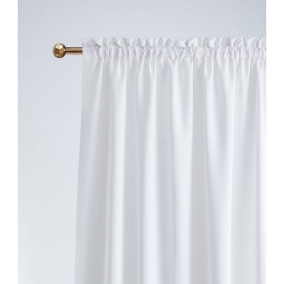 Zatemňující BLACKOUT jednobarevný bílý závěs s řasící páskou Šírka 140 cm | Dĺžka 260 cm biela – Zboží Mobilmania