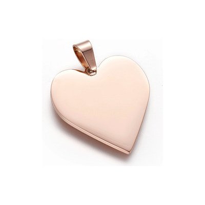Šperky4U Zlacený ocelový přívěšek srdce DR1323 RD – Zboží Mobilmania