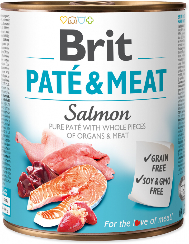Brit Paté & Meat Dog Salmon 6 x 800 g