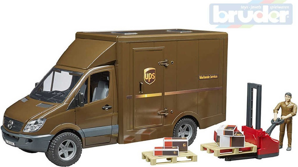 Bruder 2538 MB Sprinter UPS s řidičem a příslušenstvím