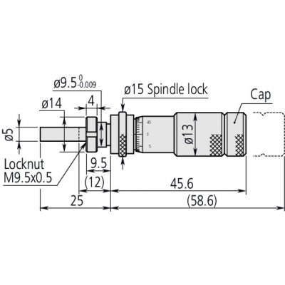Mitutoyo Mikrometrická vestavná hlavice 0-05´´ mitu-148-862