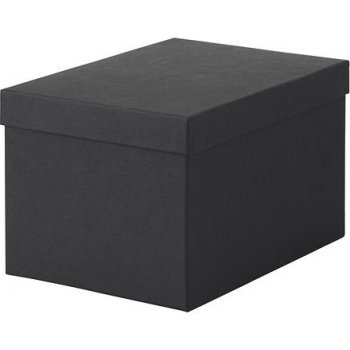 Ikea TJENA Papírová krabice s víkem 18 x 25 x 15 cm černá od 79 Kč -  Heureka.cz