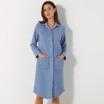 Blancheporte Fleecový župan se zapínáním na knoflíčky modrá – Hledejceny.cz