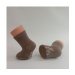 Merino kojenecké ponožky VLNKA, 13-15 |19-22|, Světle hnědá – Zboží Mobilmania