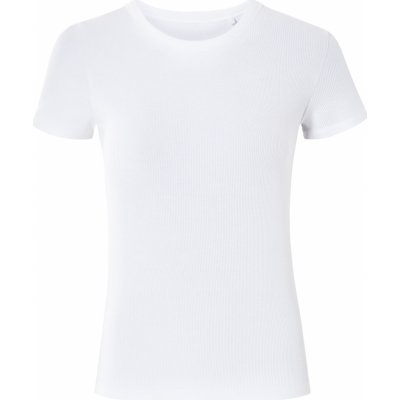 esmara Dámské vroubkované triko bílá – Zboží Mobilmania