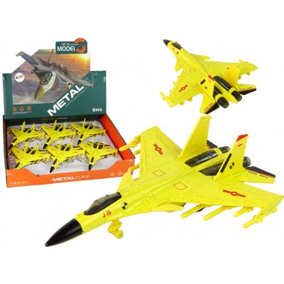LEAN Toys Žluté stíhací letadlo s třecím pohonem 1:72