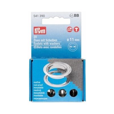 Průchodky kovové s podložkou - PRYM průměr 11 mm – Zboží Dáma