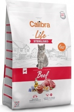 Calibra Life Sterilised Beef hovězí pro kastrované kočky 6 kg