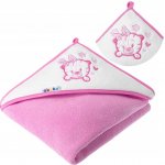 Akuku Dětská osuška 100x100 růžová s tygříkem – Hledejceny.cz
