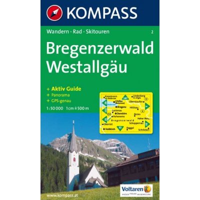 Kompass: WK 2 Bregenzerwald-Westallgäu 1:50 000