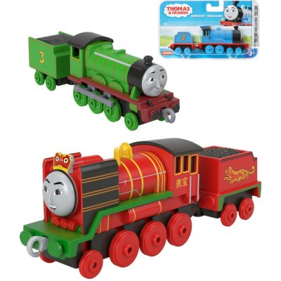FISHER PRICE Mašinka Tomáš lokomotiva velká kovová + vagonek různé druhy – Zboží Dáma