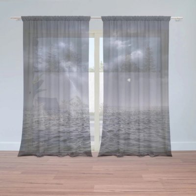 Záclony Bouře nad mořem: 2 ks - 150x250 cm - Sablio – Hledejceny.cz