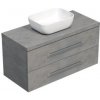 Koupelnový nábytek Koupelnová skříňka s krycí deskou Naturel Cube Way 100x53x46 cm beton mat CUBE461003BESAT45