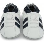 Carozoo Kožené capáčky s koženou podrážkou bílé tenisky Bílá – Zboží Dáma