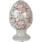 Clayre & Eef Zelené keramické vajíčko s květy Floria L Ø 15*24 cm – Hledejceny.cz