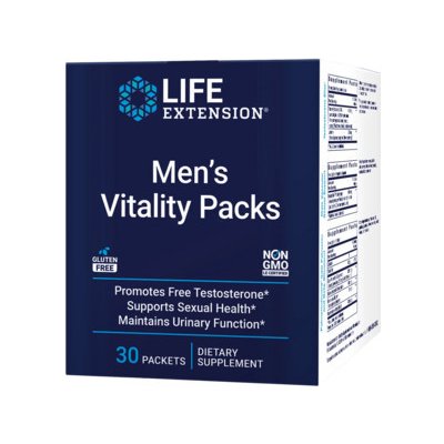 Life Extension Men's Vitality Packs 30 x balení po 3 ks, kapsle + softgel
