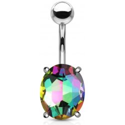 Šperky4U piercing do pupíku ovál WP01322-W