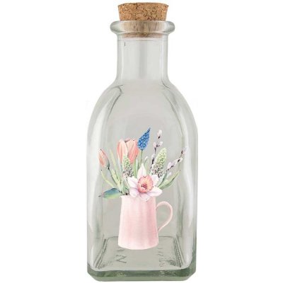 Skleněná lahvička 250 ml - Květiny – Hledejceny.cz