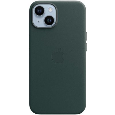 Pouzdro Apple kožené Leather Case MagSafe Apple iPhone 14, forest zelené – Zboží Mobilmania