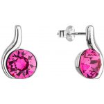 Evolution Group stříbrné pecky se se Swarovski krystaly růžové 31313.3 fuchsia – Hledejceny.cz