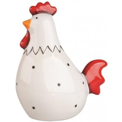 Kohout s červenými detaily z keramiky na postavení 11 x 6 x 13 cm – Hledejceny.cz